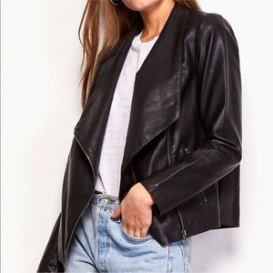 #215 BB Dakota Faux Leather Johanna Jacket Black Women's Size Small